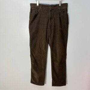 L.L.‎ Bean Mens Brown Corduroy Pants Natural Fit 35X32